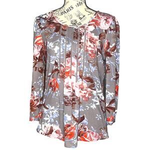 Daniel Rainn (S) Branwen Pleated Knit Top - Stitch Fix 3/4 Sleeve Blouse